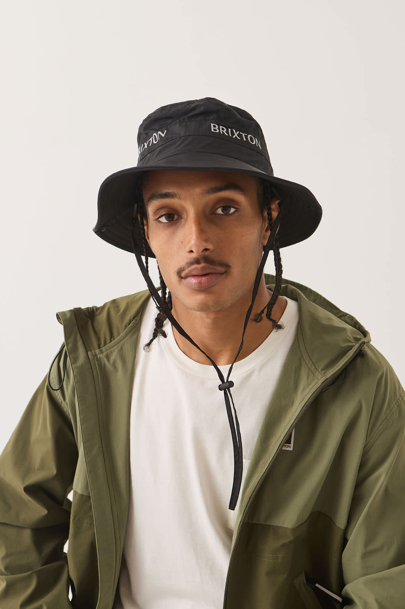 Unisex Journey Safari Hat in the color Black - Men's Front View