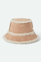 Women's Ellee Cozy Bucket Hat in the color Natural Sherpa/Faux Suede - Additional Laydown image