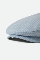 Unisex Hooligan Flat Cap in the color Light Blue/White - Additional Laydown image