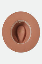 Unisex Wesley Fedora in the color Italian Clay - Additional Laydown image