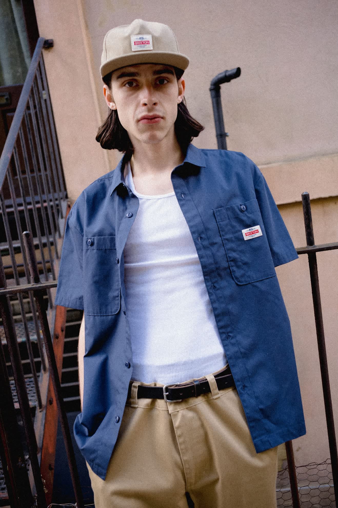 Men's Trademark Short Sleeve Shirt in the color Washed Navy - Men's Lifestyle image