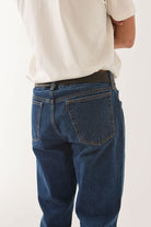 Men's Builders 5-Pocket Pant in the color Dark Denim - Additional Fit image