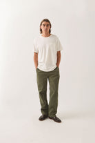 Men's Everyday E-Waist Pant in the color Dark Olive - Men's Front View