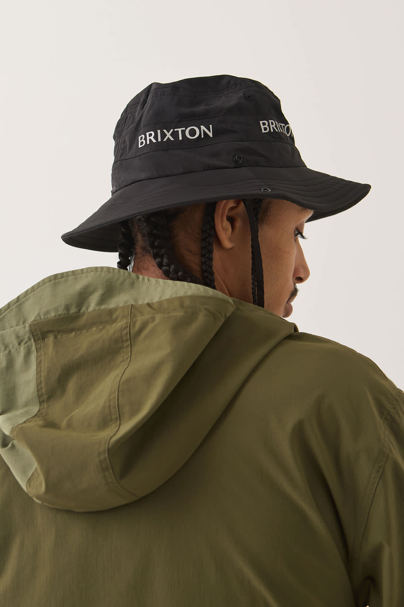 Unisex Journey Safari Hat in the color Black - Men's Back View
