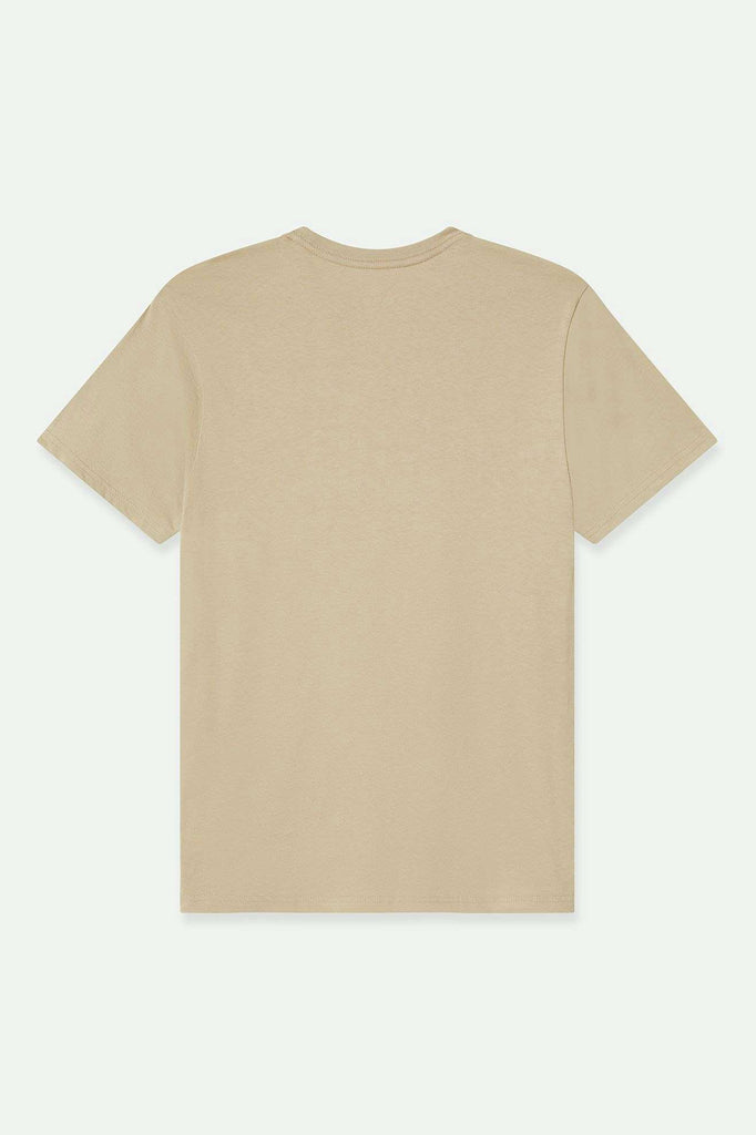 Back Laydown Image for Premium Cotton S/S Tailored T-Shirt - Oatmeal