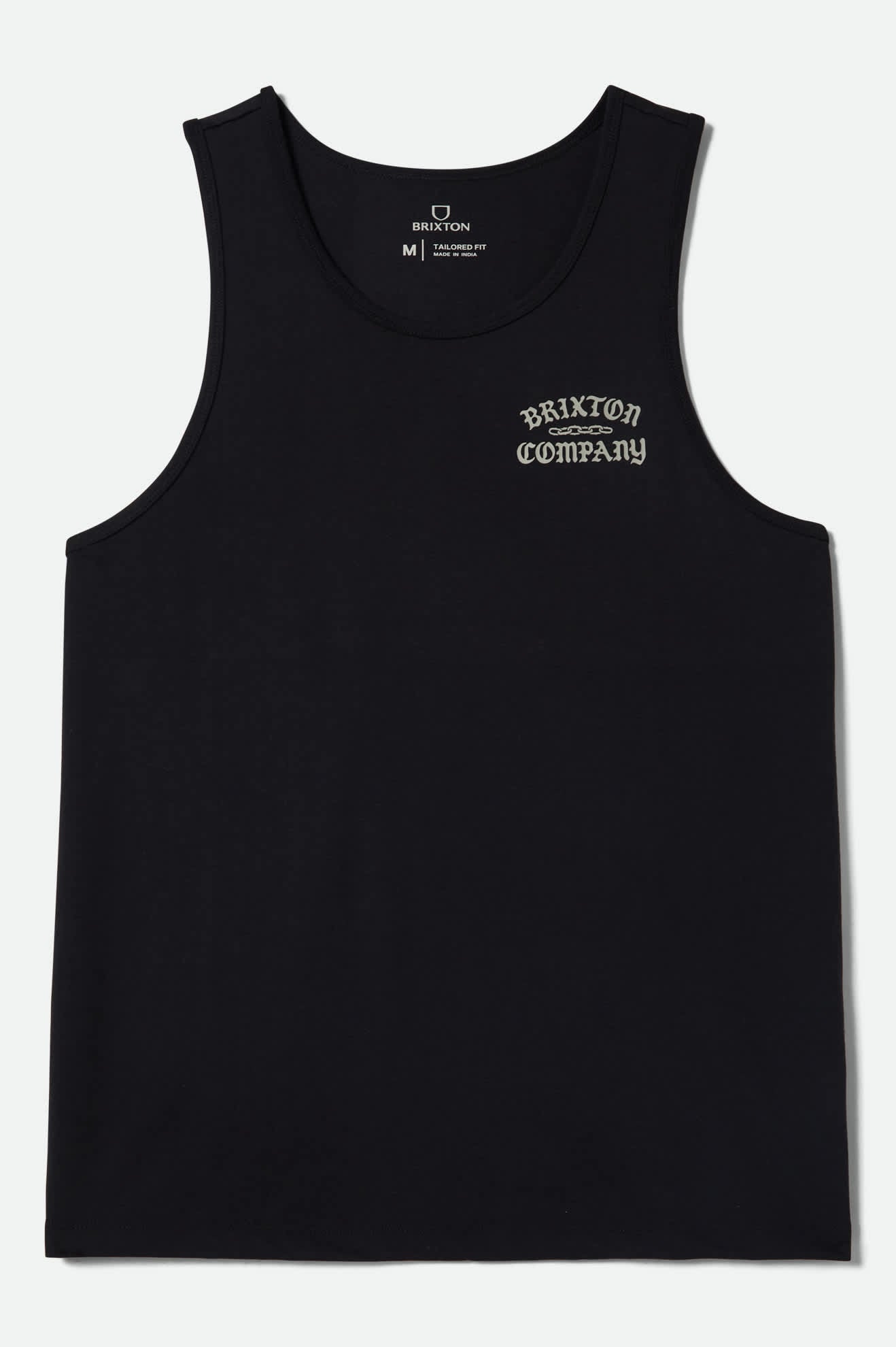 Men's Chains Tank Top in the color Black - Front Product View