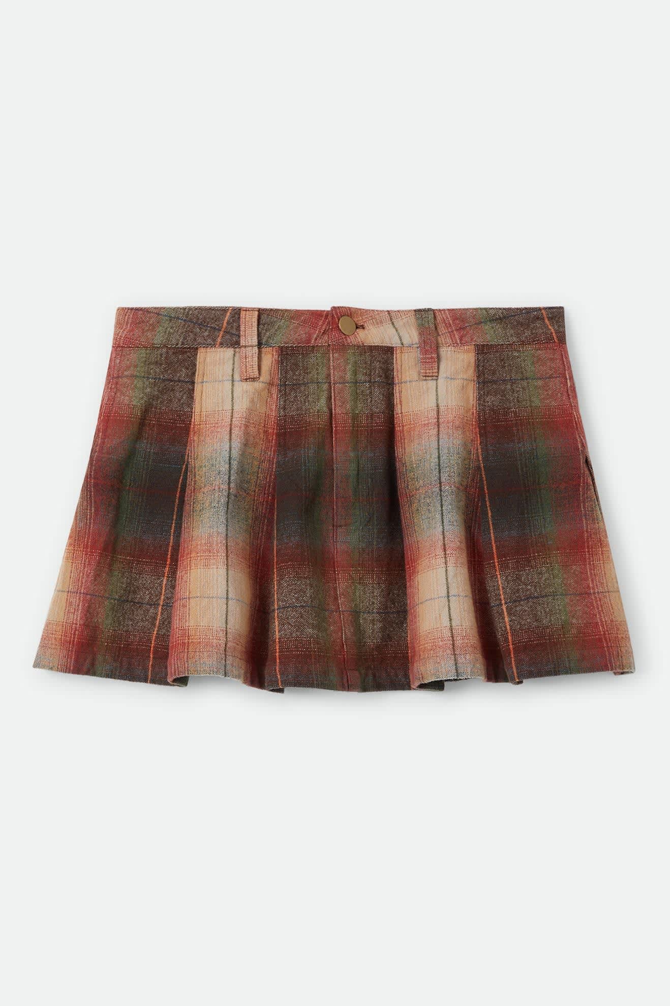Women's Pleated Mini Skirt in the color Multi Shadow - Front Product View