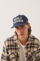 Unisex Ford Built Tough Snapback in the color American Navy/Wimbledon White - Men's Front View