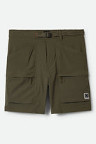 Men's Journey Utility Short in the color Dark Olive - Front Product View