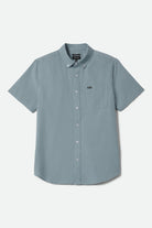 Men's Sanford Oxford Short Sleeve Shirt in the color Blue Aura - Front Product View