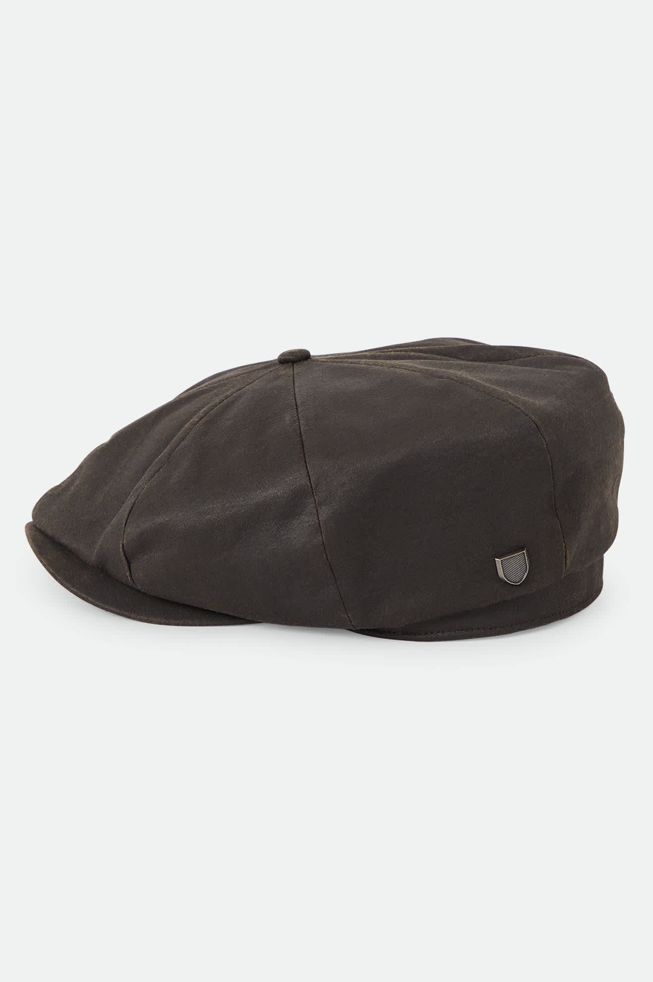 Unisex Brood Baggy Flannel Snap Cap in the color Brown Faux Leather - Additional Laydown image