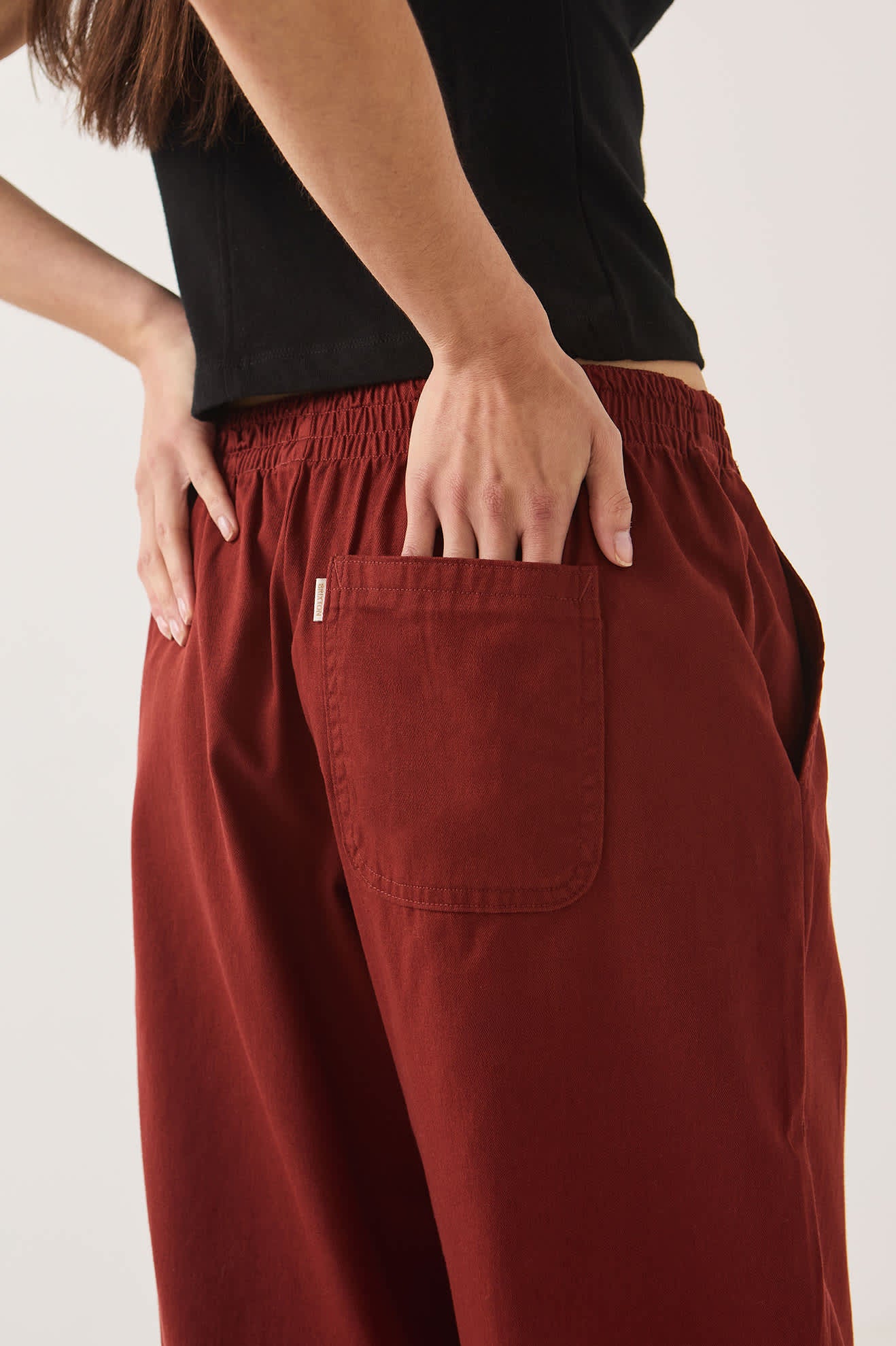 Women's Lounge Pant in the color Dark Brick - Additional Fit image