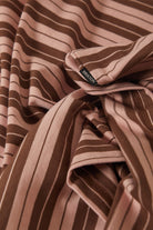 Men's Nova Stripe Short Sleeve Pocket T-Shirt in the color Pinecone Brown/Silver Pink Worn Wash - Additional Laydown image