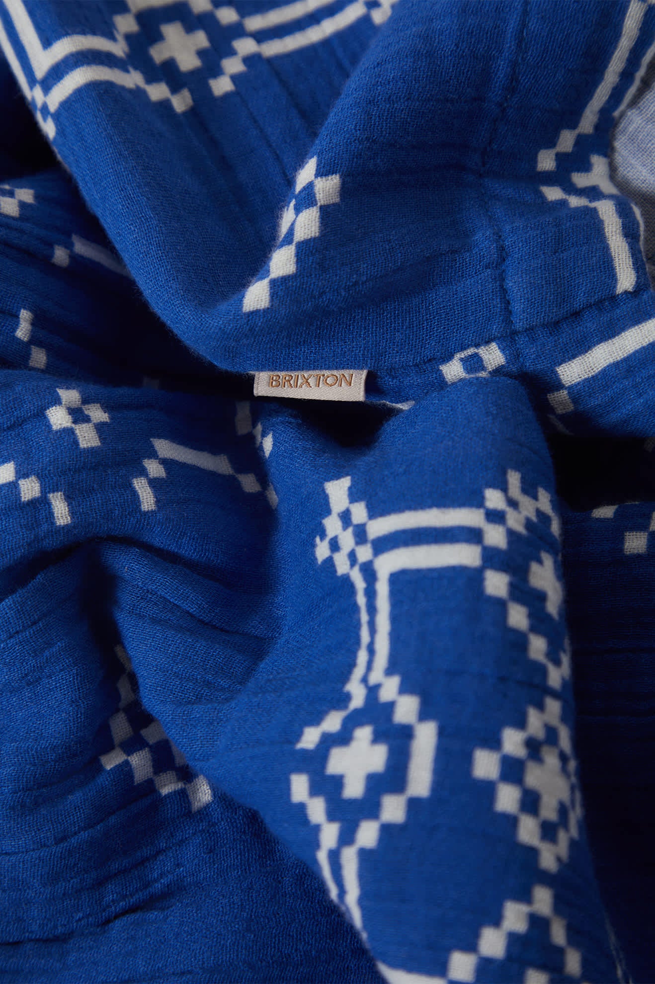 Women's Tile Short in the color Sunrise Blue Tile Print - Additional Laydown image