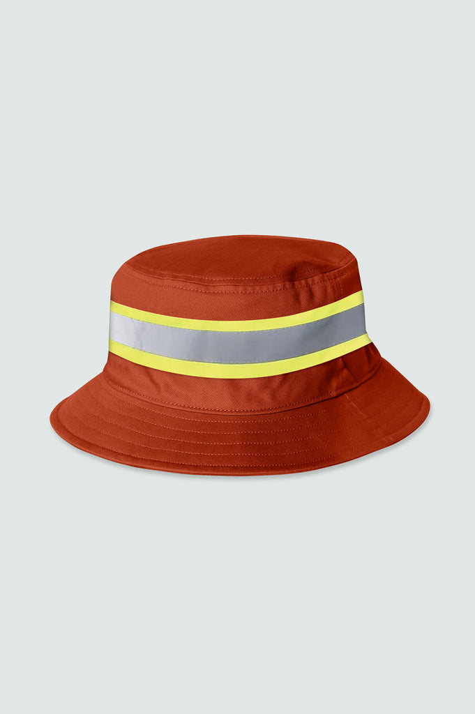 Brixton Builders Reversible Bucket Hat - Bison/Burnt Red