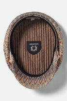 Women's Fiddler Fisherman Cap in the color Multi Color Zigzag - Additional Laydown image