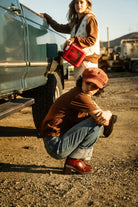 Women's Carefree Organic Garment Dye Perfect T-Shirt in the color Pinecone Brown - Additional Fit image