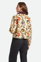 Women's Mechanics Women's Garage Zip Jacket in the color Botanical Floral - Women's Back View