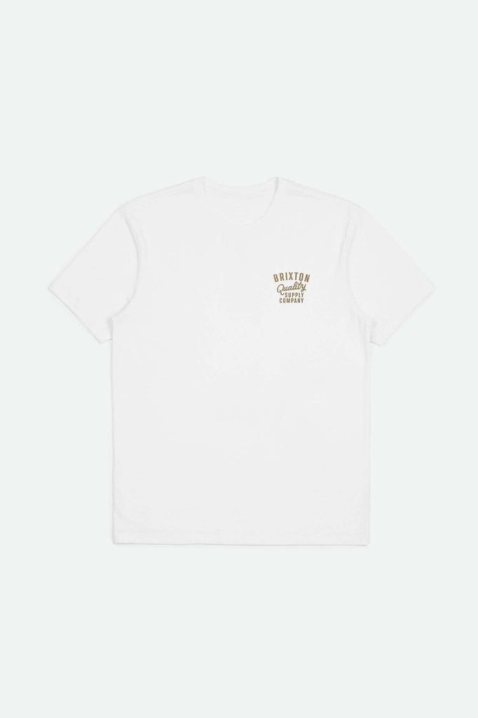 Brixton Men's Hubal S/S Tailored T-Shirt - White/Brass | Main