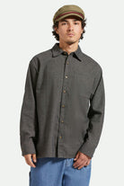 Men's Selden L/S Overshirt in the color Mixed Tweed - Men's Front View