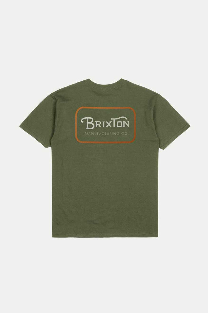 Brixton Grade S/S Standard T-Shirt - Ivy Green/Rust/Off White