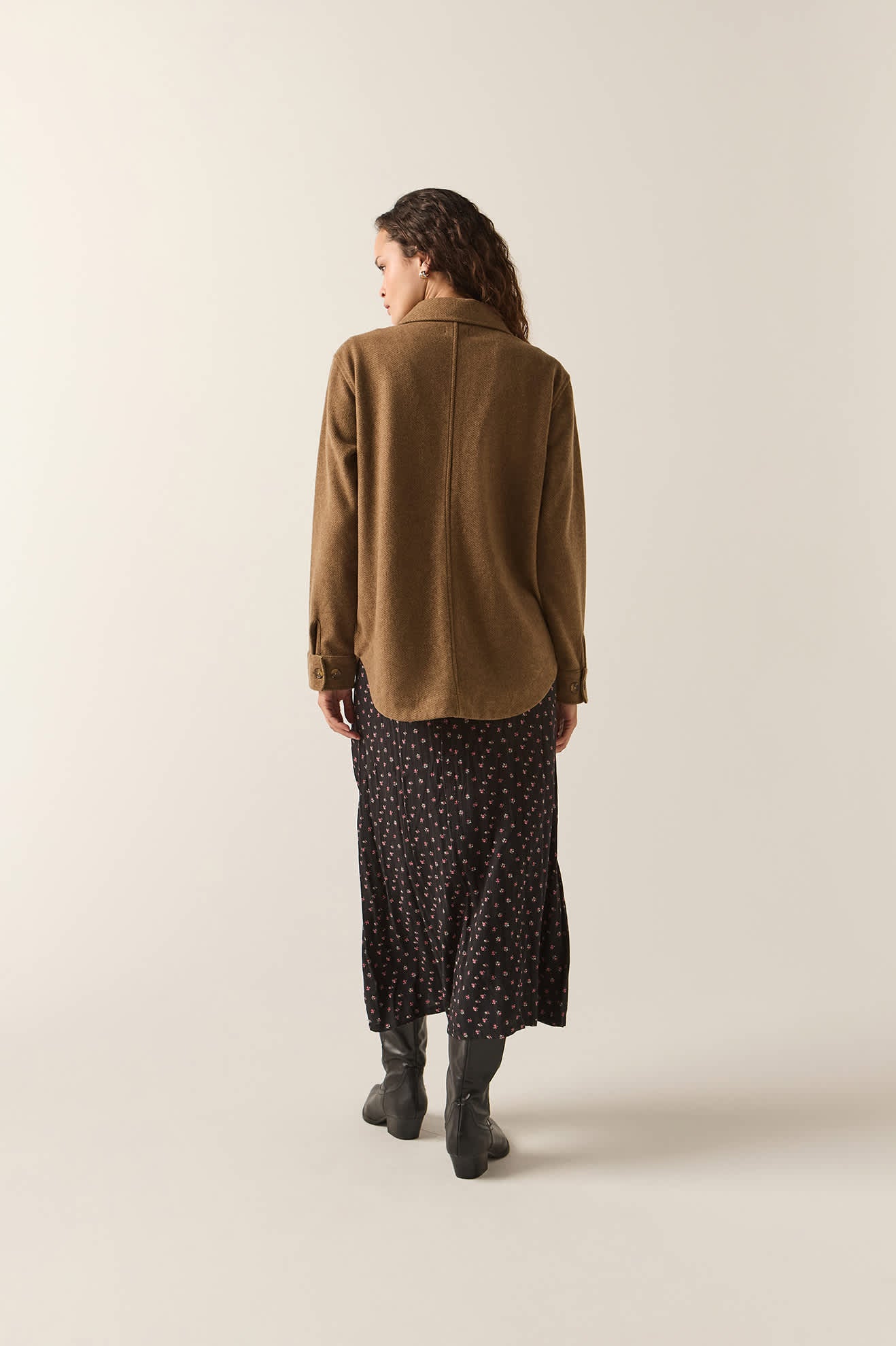 Women's Bagby Jacket in the color Khaki Heather - Additional Fit image