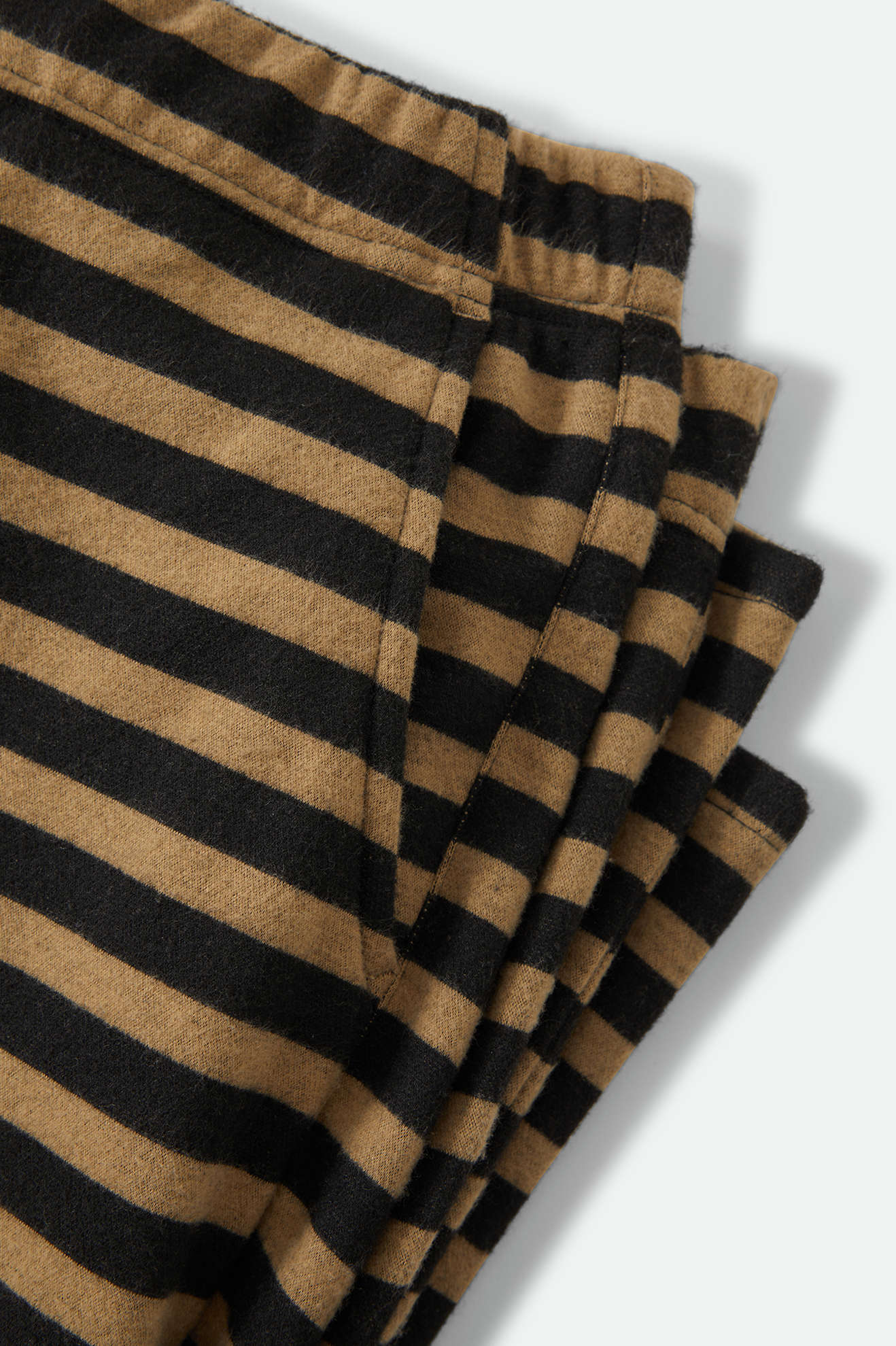 Women's The Audrey Knit Trouser Pant in the color Washed Black/Khaki Stripe - Additional Laydown image