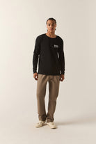 Men's Rosa Waffle Knit Top in the color Black - Additional Fit image