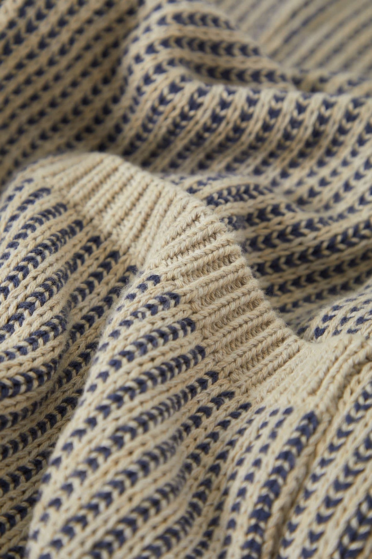 Unisex Pacific Zip Sweater in the color Navy/Whitecap - Additional Laydown image