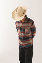 Men's Bowery Flannel in the color Multi Shadow - Additional Fit image