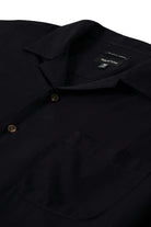 Men's Bunker S/S Camp Collar Shirt in the color Black - Additional Laydown image