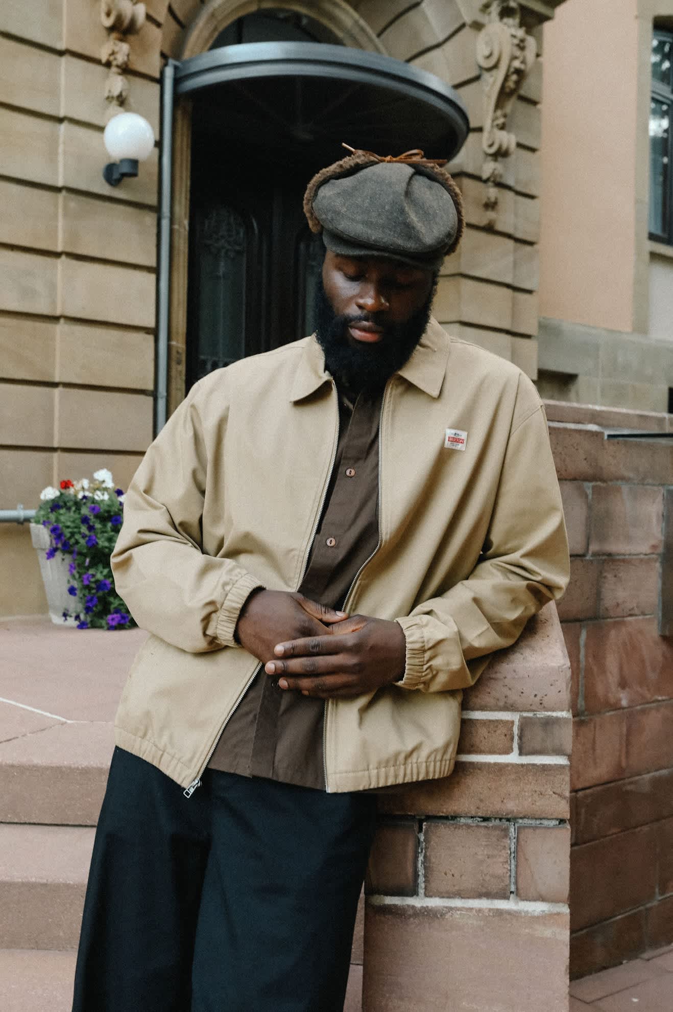 Men's Trademark Lightweight Garage Zip Jacket in the color British Khaki - Men's Lifestyle image