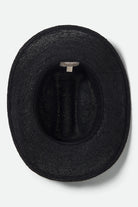 Women's Odessa Straw Packable Cowboy Hat in the color Black - Additional Laydown image