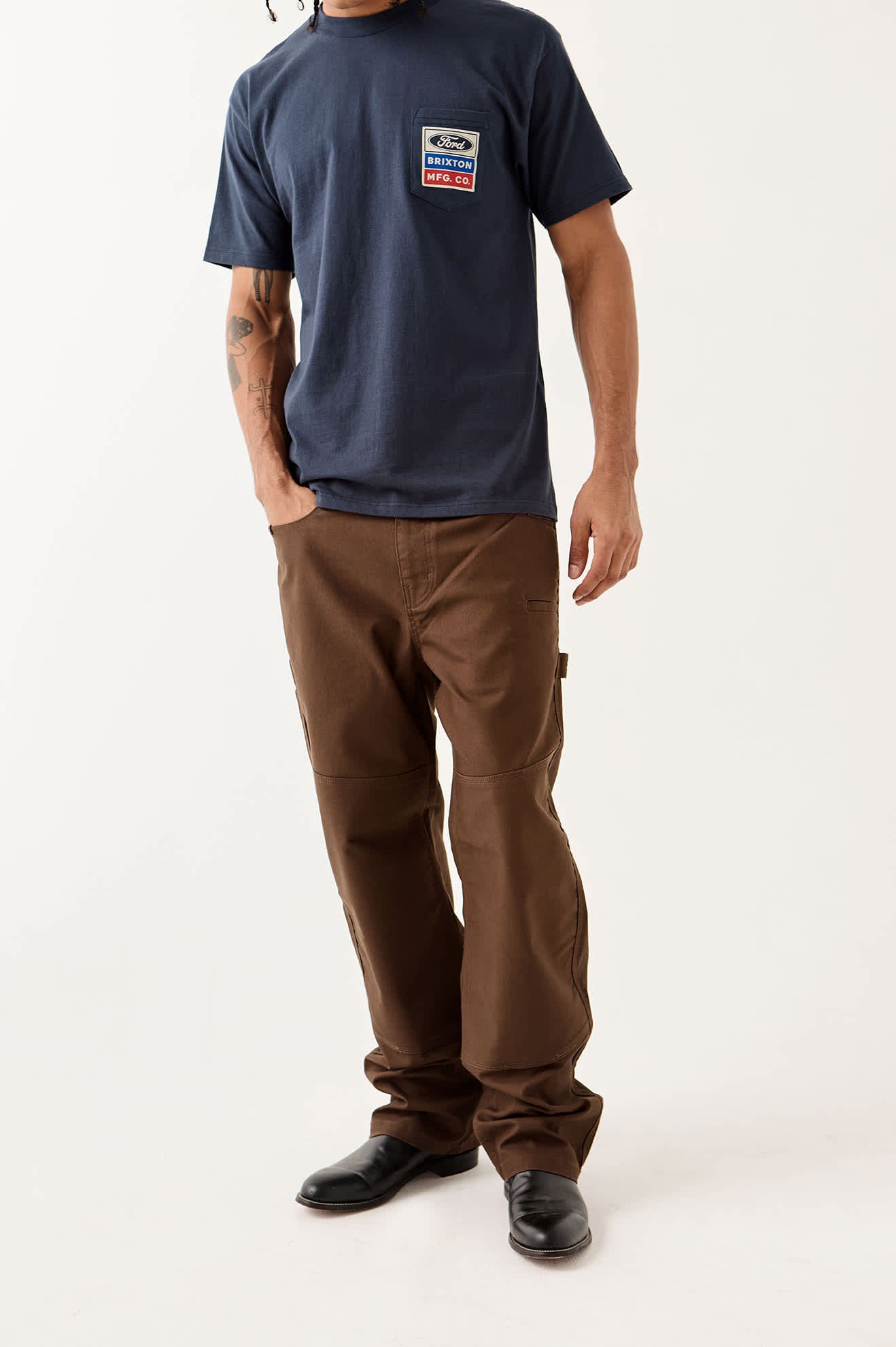 Men's Builders Carpenter Pant in the color Walnut Brown - Additional Fit image