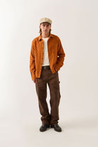Men's Hasting Lightweight Flannel in the color Caramel - Men's Front View