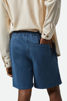 Men's Everyday Vintage Wash Short in the color Washed Denim Blue - Men's Back View