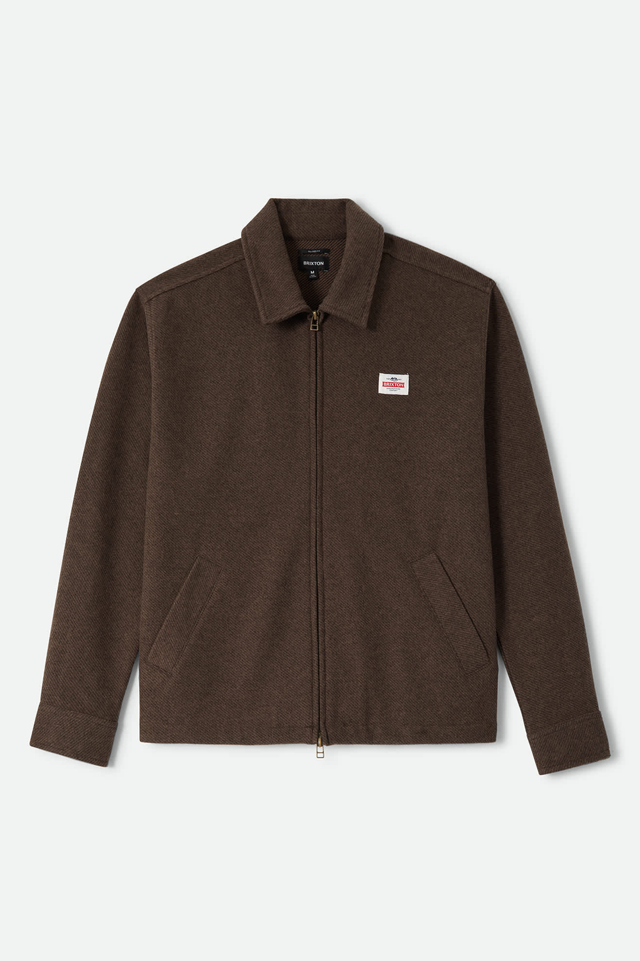 Men's Trademark Zip Flannel Jacket in the color Heathered Brown - Front Product View