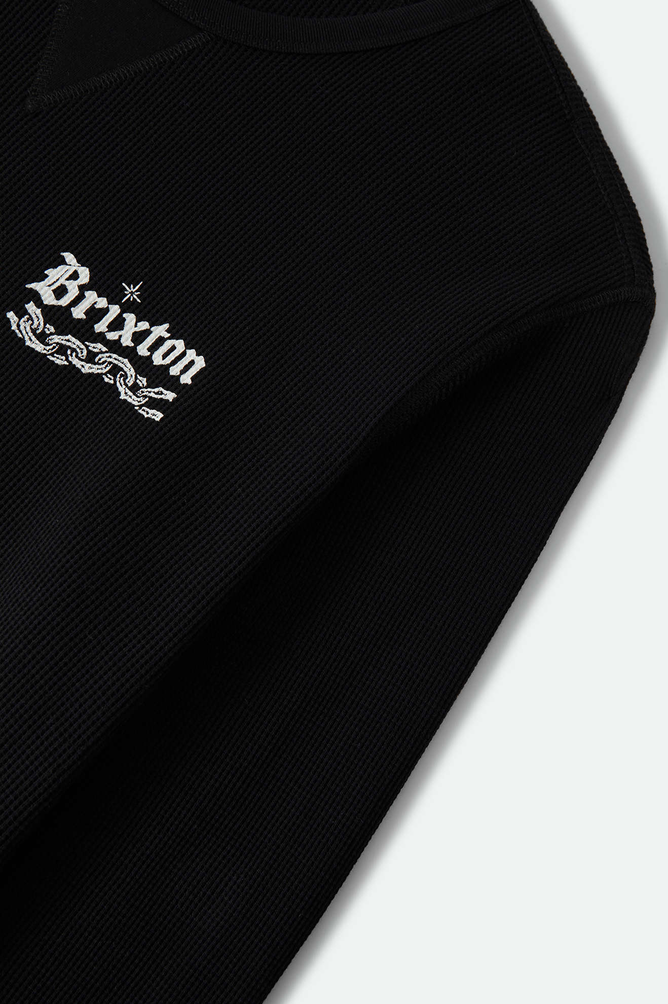 Men's Rosa Waffle Knit Top in the color Black - Additional Laydown image