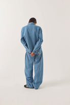 Women's Barn Jacket in the color Light Stone Wash - Women's Back View