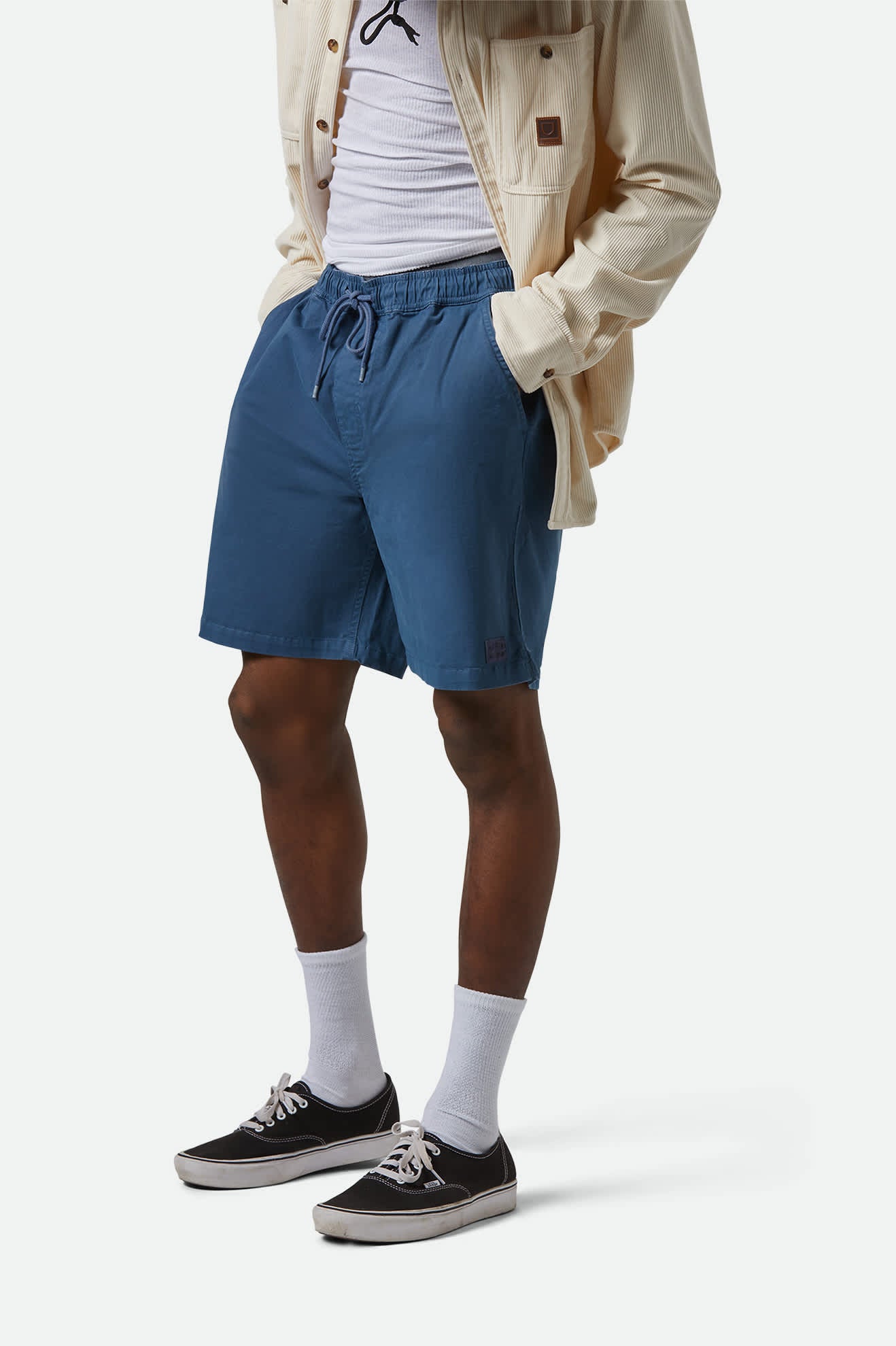 Men's Everyday Vintage Wash Short in the color Washed Denim Blue - Men's Front View