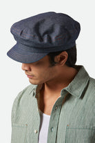 Unisex Assembly Fiddler Fisherman Cap in the color Indigo - Men's Side View