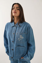 Women's Barn Jacket in the color Light Stone Wash - Additional Fit image