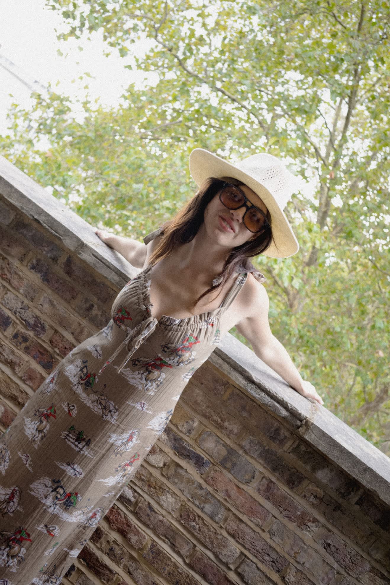 Women's The Tie Dress in the color Mid Century Cowboy Print - Women's Lifestyle image