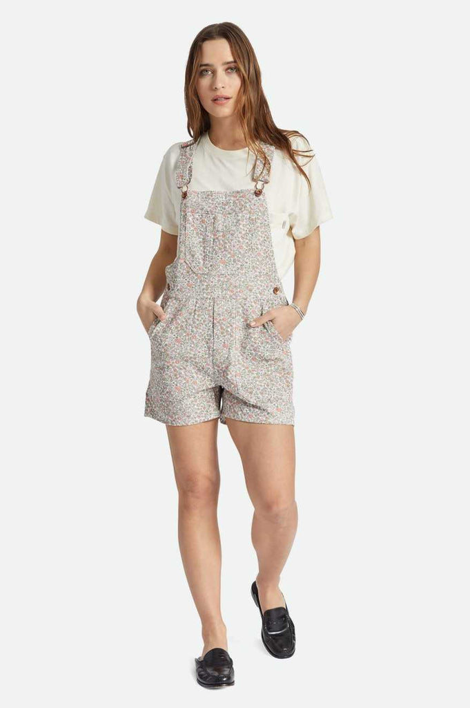 Brixton Costa Short Overall - White Floral