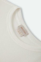Women's Lipstick Waffle Knit Top in the color Off White - Additional Laydown image