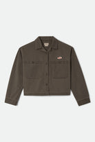 Women's Utopia Overshirt in the color Walnut Brown - Front Product View