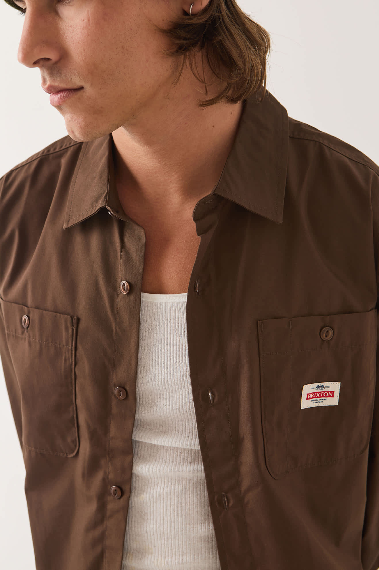 Men's Trademark Long Sleeve Shirt in the color Walnut Brown - Additional Fit image