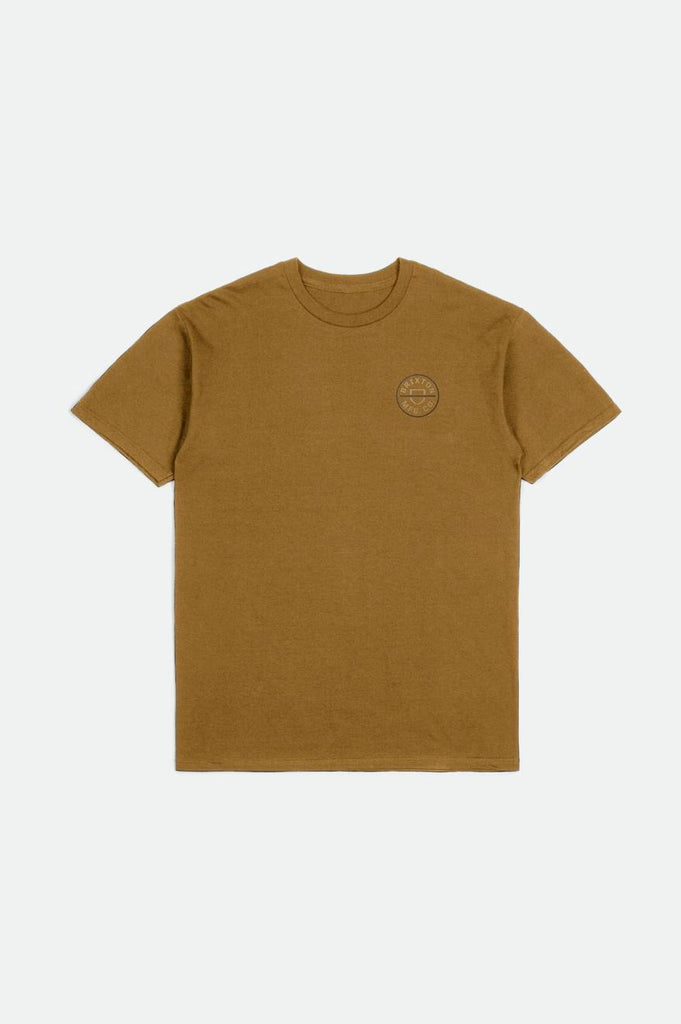 Brixton Crest II S/S Standard Tee - Golden Brown/Sand/Ombre Blue