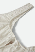 Women's The Abigail Tie Top in the color Off White Floral - Additional Laydown image