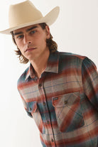 Men's Bowery Flannel in the color Multi Shadow - Additional Fit image